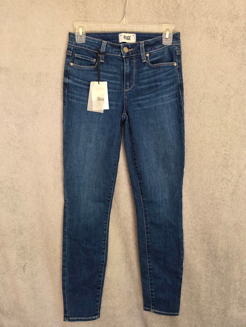 Paige Verdugo Ankle Skinny Jeans Size 25 Medium Blue Five Pocket Stretch Denim